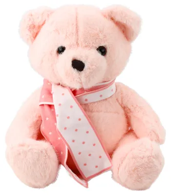Obrázek produktu pro Plyšový maskot Plyšový medvídek se šálou růžový 35cm