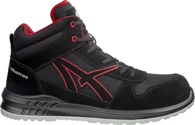 Obrázek produktu pro Bezpečnostní obuv Albatros CLIFTON MID S3 SRC 638700 černá/červená, 46 ks