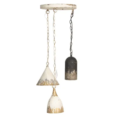 Produktbild von Clayre & Eef Hängelampe Ø 70x95 cm Weiß Eisen