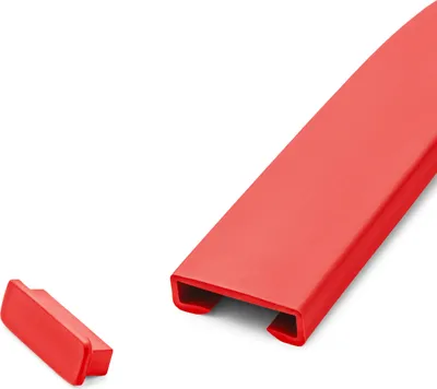 Immagine prodotto di Versione QUEST per montanti per ringhiere in PVC, tappo terminale per profilo per ringhiere STANDARD, 40x8, rosso