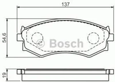 Produktbild von Bosch Bremsbelagsatz, Scheibenbremse 0 986 461 139