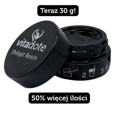 Vitadote Shilajit Resin 30 g – 50% więcej ilości, czysta żywica shilajit z Ałtaju