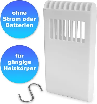 Produktbild von Luftbefeuchter für Heizungskörper aus Kunststoff in Weiß mit Haken, Verdampfer