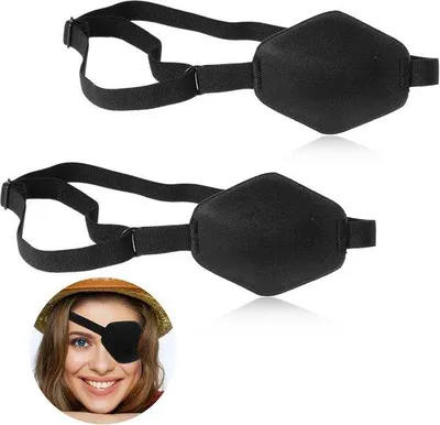 Produktbild von Kinder- und Erwachsenen-Oogmasken, 2er-Pack, Pirateno-Beipack, einstellbar für linke oder rechte Augen
