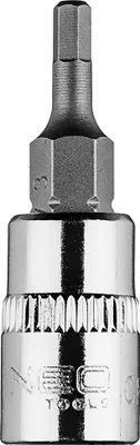 Produktbild von NEO TOOLS Sechskantbit, stabiler Sechskant-Bit, auf 1/4"-Einsatz, kurz, 37 mm, CrV-Stahl, der so genannte Antrieb, es sich leicht in einen Schraubendreher oder einen Schraubenzieher einbauen (H3)