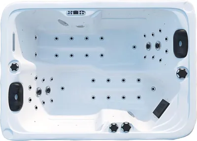 Produktbild von TroniTechnik® Outdoor Whirlpool LEVANZO inkl. Heizung, Hydromassage, Sanitäracryl und Farblicht, 190x135cm 450 Liter