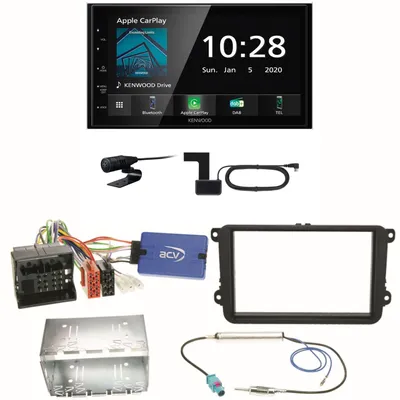 Produktbild von Kenwood DMX5020DABS Android Auto CarPlay Einbauset für Beetle Jetta Sharan T5