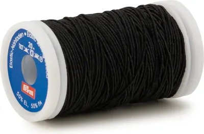 Produktbild von Prym Elastic-Nähfaden, Schwarz, Synthetisch, 20 m, 0,5 mm