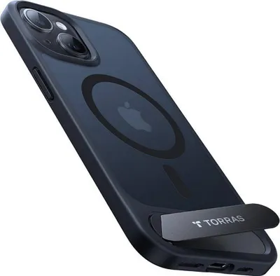 Obrázok produktu pre Torras – Pstand kryt so stojanom pre iPhone 15 – čierny