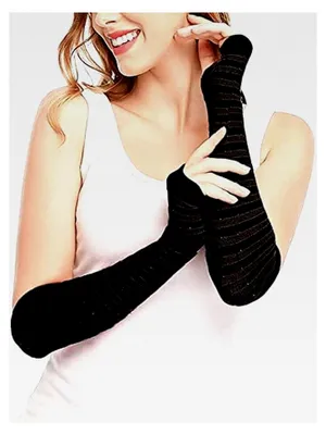 Produktbild von Fingerlose Lederhandschuhe für Damen im Sommer Schwarz Gothic Punk Stil