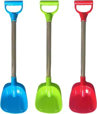 Zdjęcie produktu dla Łopata do śniegu – 52 cm – łopata ze stali nierdzewnej – odpowiednia dla dzieci – taczka do piasku i śniegu