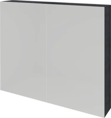 Produktbild von Spiegelschrank Sanox K-Line 80 x 13 x 70 cm black oak 2-türig