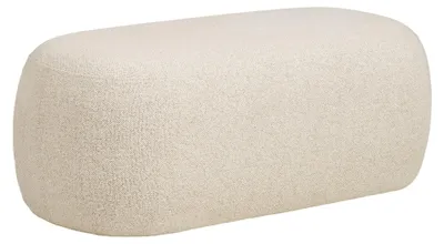 Produktbild von Pouf >Blossomville< in Sand, 100% Polyester - 100x38x50cm (BxHxT)