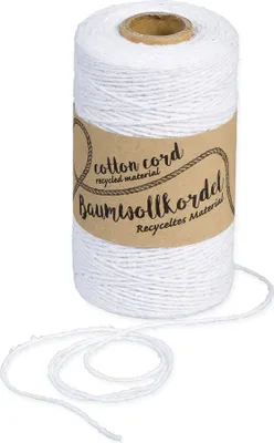 Produktbild von XXL Baumwollgarn "1 mm", 220 m, 80 g Weiß