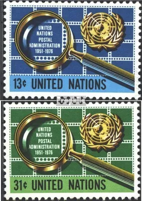 Produktbild von Briefmarken UNO - New York 1976 Mi 299-300 (kompl.Ausg.) gestempelt Postverwaltung