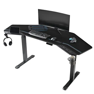 Produktbild von EUREKA ERGONOMIC Elektrisch Computertisch 182×76cm Höhenverstellbarer Schreibtisch Stehpult Gaming Tisch mit Mauspad und Kopfhörerhalter
