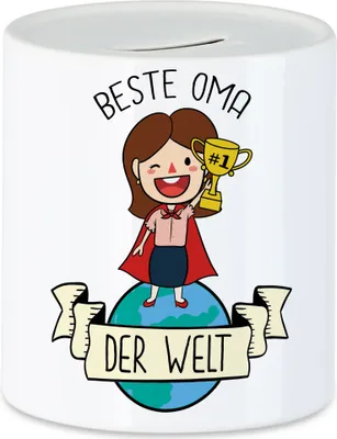 Produktbild von Beste Oma der Welt Spardose Omi Großmutter Geschenkidee Geburtstag Enkel Enkelin Enkelkinder