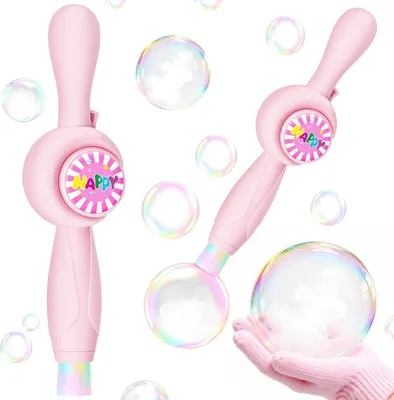 Produktbild von Rauchblasenmaschine Kinder mit LED Licht Musik USB wiederaufladbar Seifenblasen Spielzeug für Garten Geburtstag Party