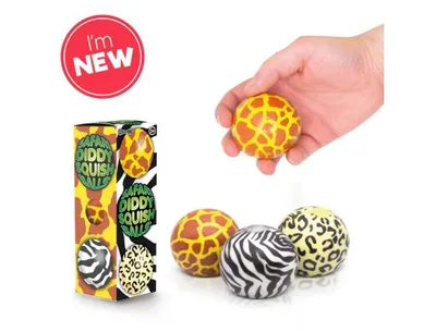 Produktbild von Set aus drei Safari-Anti-Stress-Bällen