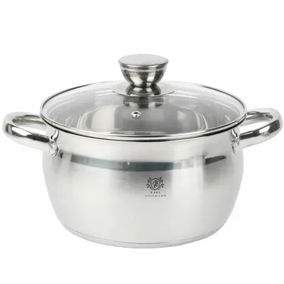 Produktbild von Karl Hausmann LIMFA + 6-Teiliges Topf-Set: Kochtopf 1.9L/2.6L/4.7L + Deckel, Edelstahl, Induktion