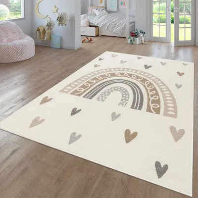 Produktbild von TT Home Teppich Kinderzimmer Kinderzimmerteppich Junge Mädchen Kinderteppich Modern Soft Größe 120x160 cm