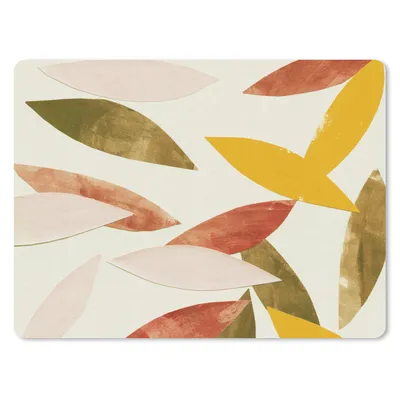 Produktbild von MuchoWow® Mauspad Mousepad Blätter - Pflanzen - Farben - Pastell 23x19 cm - Mousepads - Maus Mat - Pad - Mausunterlage - Schreibtischunterlage - Mauspad