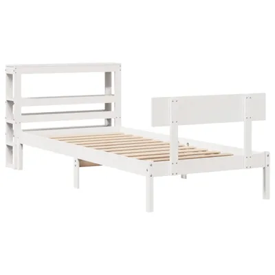 Produktbild von vidaXL Massivholzbett ohne Matratze Weiß 90x200 cm Kiefernholz