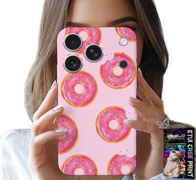 Produktbild von Etui Do Iphone 17 Pro - Wzór Z Pączkami Donatami Polewą Cukrową