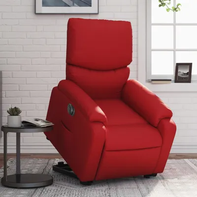 Produktbild von Cloris DesignMöbel Relaxsessel mit Aufstehhilfe Elektrisch Rot Kunstleder , Klassische Sessel 2024 Neu
