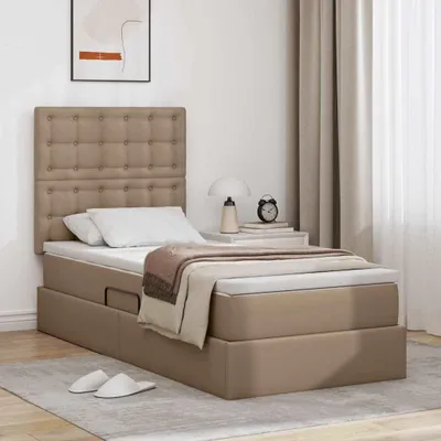 Image de Maison Exclusive - Lit coffre Cappuccino 90 x 200 cm en similicuir
