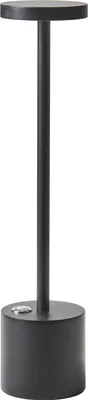 Produktbild von BELIANI Tischlampe Schwarz Metall Kabellos Wiederaufladbar Touch Funktion Dimmfunktion USB Kabel Indoor Outdoor Tischleuchte Schreibtischlampe