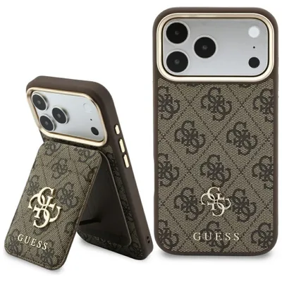 Productafbeelding van Guess 4G telefoonhoesje met MagSafe voor Apple iPhone 18 Pro / 17 Pro, bruin