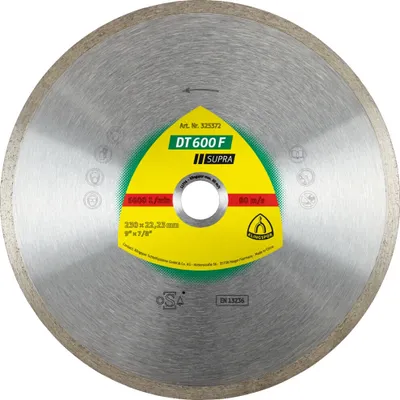 Produktbild von Klingspor DT 600 F Diamanttrennscheiben, 125 x 1,6 x 22,23 mm 1,6 x 7 mm, geschlossener Rand
