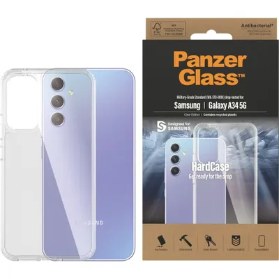 Zdjęcie produktu dla Etui PanzerGlass HardCase antybakteryjne z certyfikatem Military Grade na Samsung Galaxy A34 5G - przezroczyste