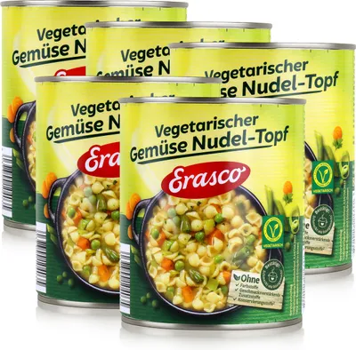 Produktbild von Erasco vegetarischer Gemüse Nudel-Topf 800g Fertigessen (5er Pack)
