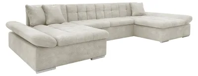 Produktbild von MIRJAN24 Ecksofa Alia mit Regulierbare Armlehnen, U-Form Schlafsofa vom Hersteller mit Zwei Bettkasten, Wohnlandschaft (Lumo 55)