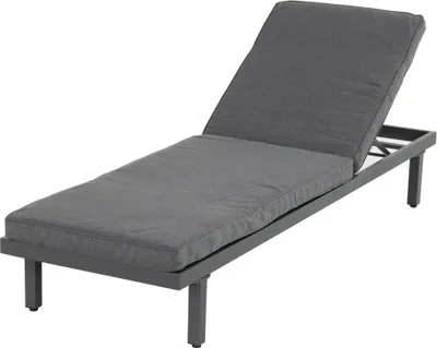 Image de Chaise longue Hartman Chaise longue Daybed Aveiro Lounger, avec coussin, aluminium gris