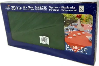 Produktbild von Duni Dunisilk Mitteldecken Linnea jägergrün 84 x 84 cm, 20 Stück