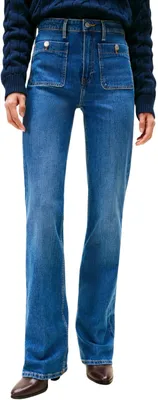 Imagen del producto de Pantalón vaquero para mujer Tommy Hilfiger, corte bootcut, cintura alta, color azul (modelo Flo), talla 25W/30L