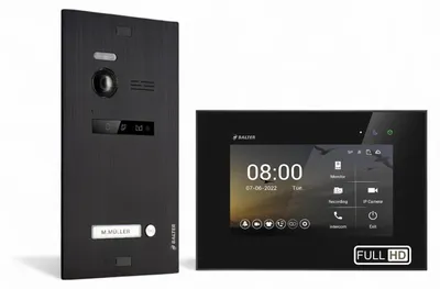 Produktbild von BALTER EVO HD Schwarz Video Türsprechanlage Set 1 Teilnehmer 7" Monitor Schwarz