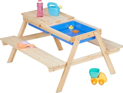 Image de Table de pique-nique pour enfants avec table de jeu d'eau et de sable