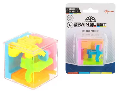 Produktbild von Toi-Toys 35446A - Geduldspiel - Brain Quest Puzzle Labyrinth 3D Reisespiel Knobelspiel