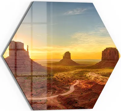 Produktbild von DEQORI Glasbild Echtglas 55x48 cm 'Sandsteinformationen' Wandbild Bild modern Deko