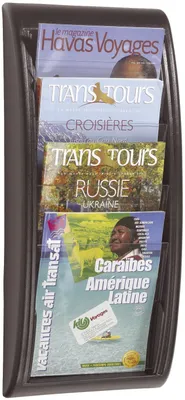 Image de Paperflow 4061.35 Porte-brochures mural Quick Blick - A4, alu