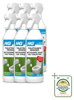 Produktbild von 6 x HG Bad- und Toilettenreiniger für die tägliche Reinigung 500 ml - Vorratspackung - 6 Stücke