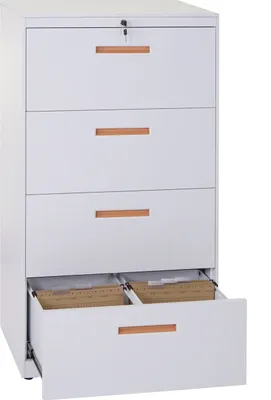 Produktbild von Hängeregisterschrank HWC-A10, Aktenschrank Büroschrank Stahlschrank, A4 abschließbar  132x76x46cm weiß