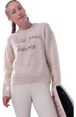 Immagine prodotto di PS of Sweden Pullover Damen Quote Mohair Mix Sweater Holiday 2024 Strickpullover Beige melange XL