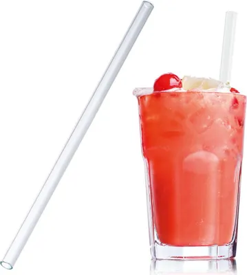 Produktbild von 50x Strohhalm aus Glas / Länge 20 cm