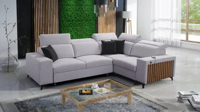 Produktbild von Ecksofa Benny II mit Schlaffunktion und Bettzeug-Behälter, mit USB-Anschluss Sawana84