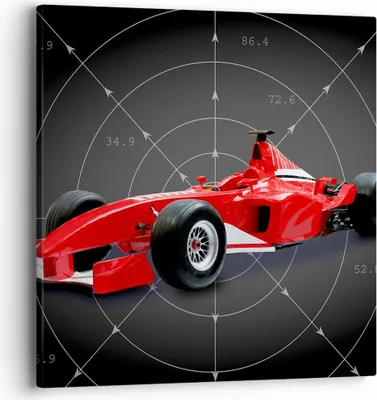 Produktbild von Bild auf Leinwand - Leinwandbild - Formel F1 Auto Geschwindigkeit - 40x40cm - Wand Bild - Wanddeko - Leinwanddruck - Bilder - Kunstdruck - Wanddekoration - Leinwand bilder - Wandkunst - AC40x40-2255